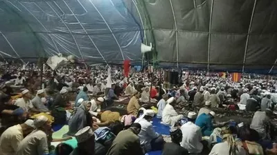 Peserta Ijtima Dunia di Gowa berkumpul. (Liputan6.com/Fauzan)