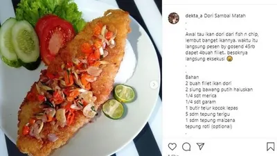 Cocok untuk menu buka puasa, coba resep ikan dori sambal matah Ini. (Instagram/@desta_a)
