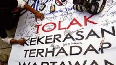 Ilustrasi kekerasan terhadap wartawan/Tribun