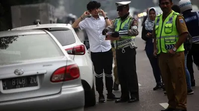 Ilustrasi razia kendaraan. Foto: Republika/Mahmud Muhyidin