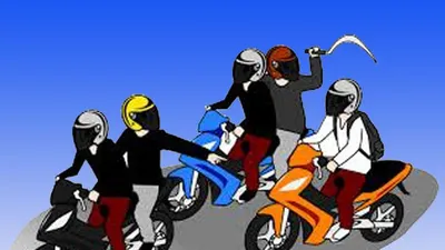 Ilustrasi begal oleh geng motor/Mediaindonesia.com