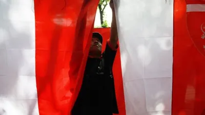 Ilustrasi pedagang bendera. (dok)