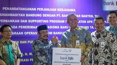 PT Bank Pembangunan Daerah Jawa Barat dan Banten, Tbk. (bank bjb) menyepakati kerja sama pengembangan lembaga pendidikan dan perluasan pemanfaatan fasilitas perbankan dengan Universitas Muhammadiyah Bandung (UMB).