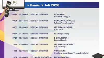 Jadwal Belajar dari Rumah TVRI Kamis 9 Juli 2020. (Twitter TVRI)