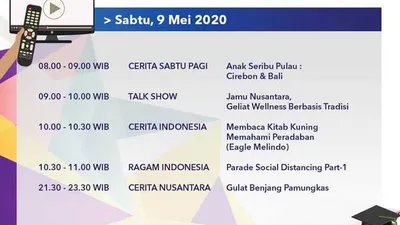 Jadwal Belajar dari Rumah TVRI Sabtu 9 Mei 2020. (Twitter TVRI)