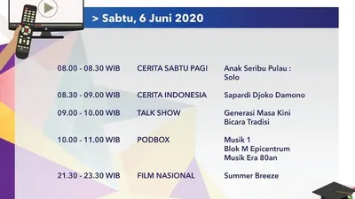 Jadwal Belajar dari Rumah TVRI Sabtu 6 Juni 2020. (Twitter TVRI)