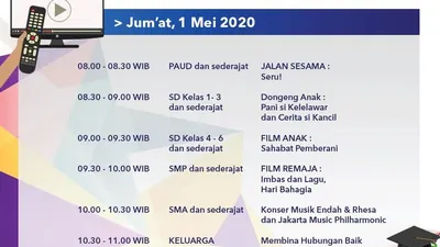 Jadwal Belajar dari Rumah TVRI Rabu 28 April 2020. (Twitter TVRI)