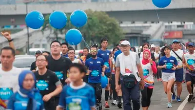 Pelari mengikuti ajang Jakarta Marathon 2019, Minggu (27/10/2019)/thejakartamarathon.com