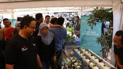 Suasana gelaran hari pertama Naturale Market di Thamrin 10, Jakarta Pusat, Sabtu (22/2/2020). (Ayojakarta.com/Khoirur Rozi)
