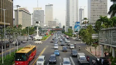 Kawasan perkantoran Jalan MH Thamrin, Jakarta Pusat. (Asumsi.co)