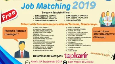 Job Matching yang digelar di SMKN 55/beritajakarta.id