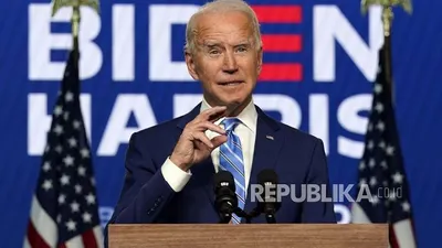 Calon presiden dari Partai Demokrat, mantan Wakil Presiden Joe Biden.  Foto: AP/Carolyn Kaster