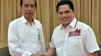 Presiden Joko Widodo bersama Erick Thohir/CNBC Indonesia