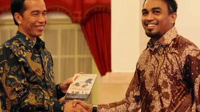 Presiden Joko Widodo dan Glenn Fredly.