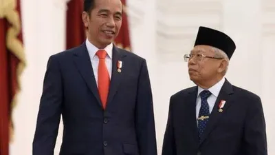 Presiden Joko Widodo dan Wakil Presiden Maruf Amin (Instagram @kyai_marufamin)