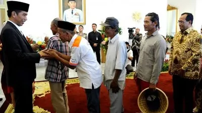Presiden Jokowi menggelar open house di Istana Negara pada Idulfitri tahun 2018. (Humas Setkab)