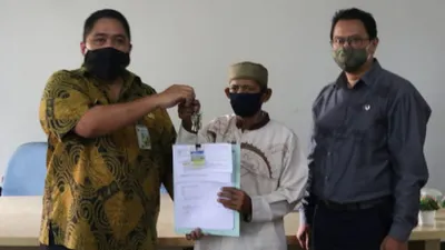 Relokasi warga korban kebakaran Kalibaru ke Rusun Nagrak, Jakarta Utara
