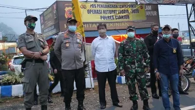 Kapolres Cianjur, AKBP Andi Juang meminta 34 ribu pemudik asal Cianjur tidak kembali ke Jakarta. (Ayobandung.com/M Ikhsan)