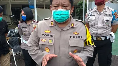 Kapolres Cimahi, AKBP M Yoris Maulana Yusuf Marzuki, melarang tradisi 'Ngabuburit' Ramadan di Cimahi. (Tri Junari)