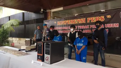 Konfrensi Pers Polda Jateng terkait kasus TPPO (dok)