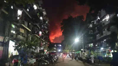 Kebakaran di Tambora, Jakarta Barat, Selasa (19/5/2020). (Status WhatsApp/Farhan)