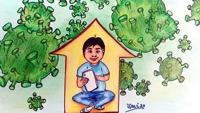 [Ilustrasi] 'Stay at Home' Bikin Kecanduan Gadget (Ayosemarang.com/Siti Umihani)
