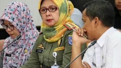 Kepala Satpol PP Kota Depok, Lienda Ratnanurdianny.  Foto: Rusdy Nurdiansyah /Republika