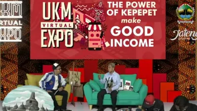 Yani, owner Kain Lukis Nasrafa Solo saat jadi bintang tamu di Bincang Bisnis Virtual UKM Expo 2020 (dok)