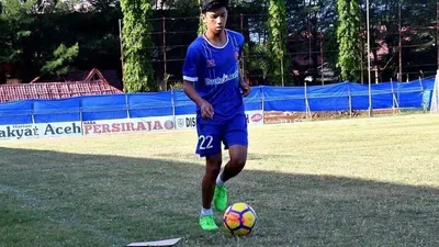 Khuwailid Mustafa saat berlatih di Persiraja Banda Aceh pada tahun 2018. (Media Officer Persiraja)