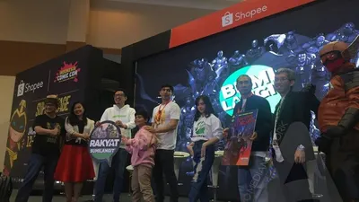 Para pemain Jagat Bumilangit saat peluncuran Komik 'Bangkitnya Ki Wilawuk' di acara Shopee Indonesia Comic Con 2019 pada Sabtu (12/10/2019)/Ayojakarta.com