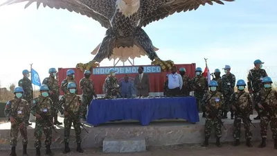 Pasukan Garuda pelopori penyerahan diri 17 milisi dan 13 pucuk senjata di Kongo. (dok  Lettu Laut (KH/W) Lilia Budiyanti)