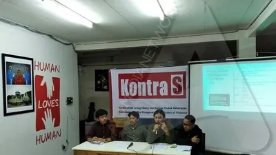 Wakil Koordinator KontraS Bidang Strategi dan Mobilisasi Ferry Kusuma (kedua dari kanan)/Ayojakarta.com