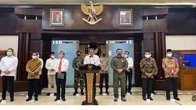 Menteri Koordinator Bidang Politik, Hukum, dan Keamanan (Menko Polhukam), Mahfud MD mengumumkan melarang seluruh aktivitas dan kegiatan Front Pembela Islam (FPI)/ dok