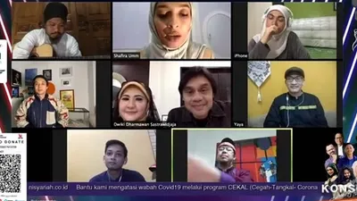 konser amal #CukupDariRumah di channel YouTube Dompet Dhuafa (DDTV).
