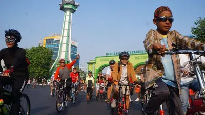 Komunitas Biscuit Semarang saat gowes bersama sebelum pandemi Covid-19 (dok)