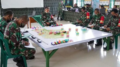 Latihan penanggulangan bencana alam di Makodim 0615/Kuningan