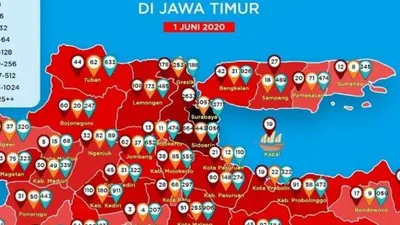 Kota Surabaya menjadi daerah paling banyak terdapat pasien positif virus corona. (dok)
