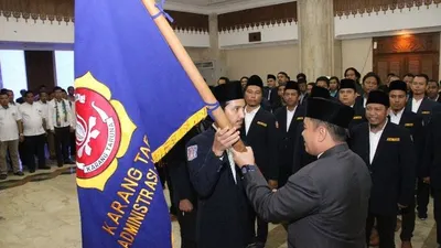 Wali Kota Sigit mengukuhan kepengurusan Karang Taruna masa bakti 2018-2023/utara.jakarta.go.id