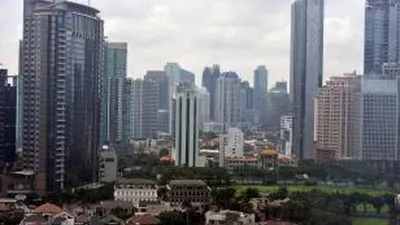 Ilustrasi - kawasan perkantoran di Kuningan, Setiabudi, yang masuk ke kawasan bisnis Segitiga Emas (Sudirman-Thamrin-Kuningan) di Jakarta. (Kompas/Iwan Setiyawan)