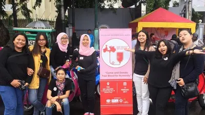 Sebagian anggota Ladiescooter Jakarta ketika menggelar aksi sosial donor darah/Dok. Ladiescooter Jakarta