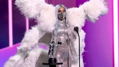 Penyanyi Lady Gaga dalam Acara MTV VMA 2020 (MTV/AFP)