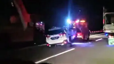 Bidik layar video kecelakaan maut di Tol Cipali. (istimewa)