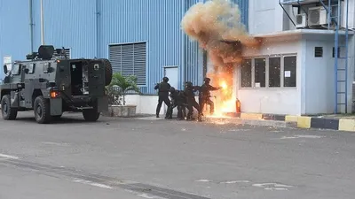 Komando Operasi Khusus TNI menggelar latihan penanggulangan terorisme di PT Indonesia Power, Provinsi Banten. (dok Puspen TNI)