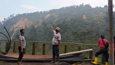 lokasi longsor (Dokumen Polsek Nanggung)