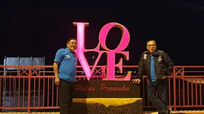 Neon Box LOVE dibangun di Pulau Pramuka/pulauseribu.jakarta.go.id