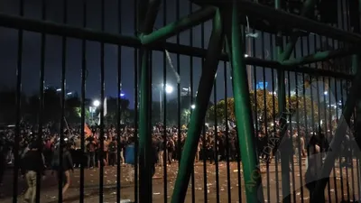 Demonstrasi mahasiswa di depan Gedung DPR RI/Ayojakarta.com