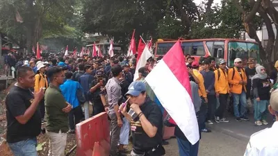 Ribuan mahasiswa aksi damai di depan Mabes TNI/Istimewa
