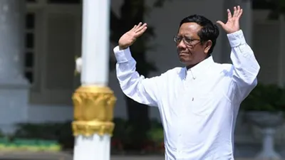 Mahfud MD usai bertemu Presiden Jokowi di Istana Negara, Senin (21/10/2019)/Antara