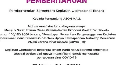 Ini Mal di Jakarta yang Batasi Jam Pengunjung hingga Tutup Tenant