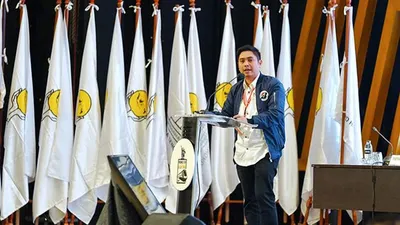 Ketua Umum BPP HIPMI 2019-2022 terpilih, Mardani H. Maming di acara Munas yang diselenggarakan pada tanggal 16-17 September 2019 di The Sultan Hotel Jakarta/Media HIPMI.